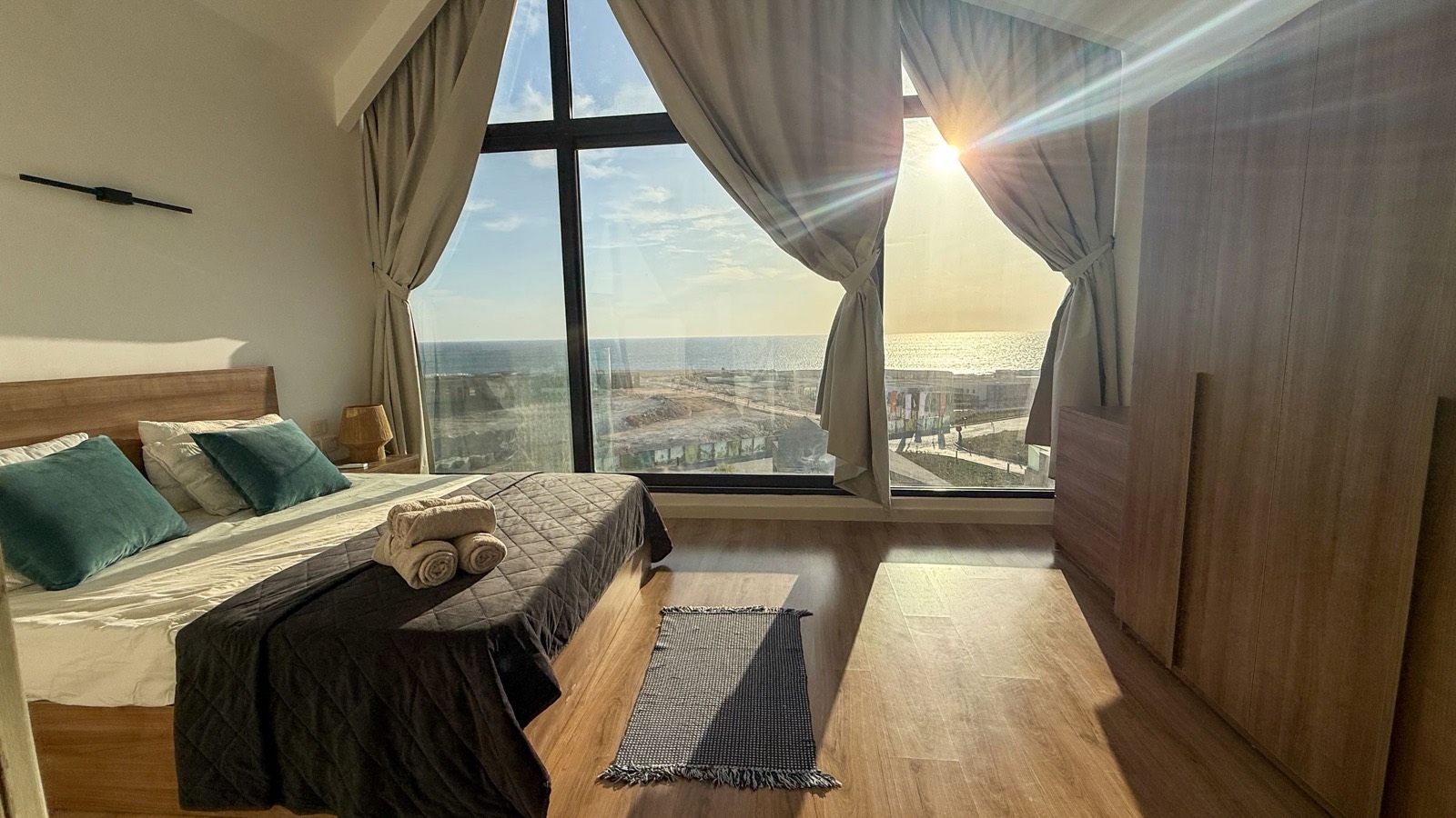 Master bedroom in soft light