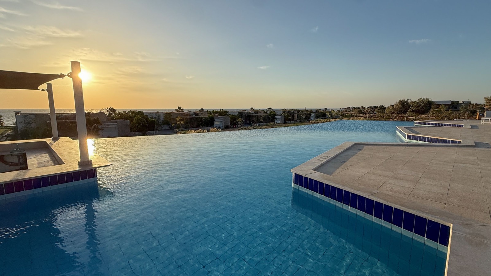 Infinity pool edge looking out to sea